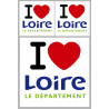 Département 42 la Loire (1fois 10cm / 2 fois 5cm) - Sticker/autocollant