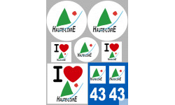 Département 43 la Haute Loire (8 autocollants variés) - Sticker/autocollant