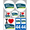 Loire Atlantique (8 autocollants variés) - Sticker/autocollant
