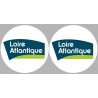 Département 44 la Loire Atlantique (2 fois 10cm) - Sticker/autocollant