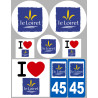 Loiret (8 autocollants variés) - Sticker/autocollant