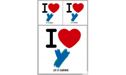 le Lot et Garonne (1fois 10cm / 2 fois 5cm) - Sticker/autocollant