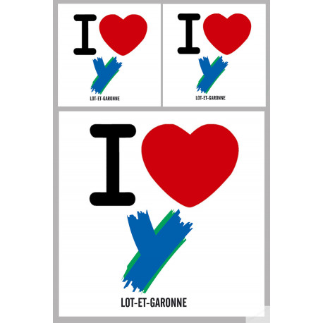 le Lot et Garonne (1fois 10cm / 2 fois 5cm) - Sticker/autocollant le Lot et Garonne (1fois 10cm / 2 fois 5cm) - Sticker/autocollant