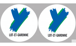 Département 47 le Lot et Garonne (2 fois 10cm) - Sticker/autocollant