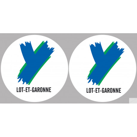 Département 47 le Lot et Garonne (2 fois 10cm) - Sticker/autocollant