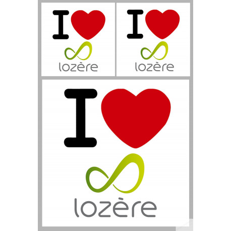la Lozère (1fois 10cm / 2 fois 5cm) - Sticker/autocollant
