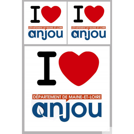 l'Anjou (1fois 10cm / 2 fois 5cm) - Sticker/autocollant l'Anjou (1fois 10cm / 2 fois 5cm) - Sticker/autocollant