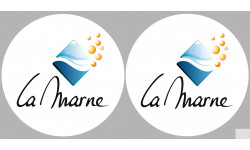 la Marne (2 fois 10cm) - Sticker/autocollant
