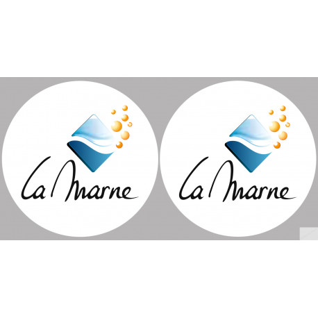 la Marne (2 fois 10cm) - Sticker/autocollant