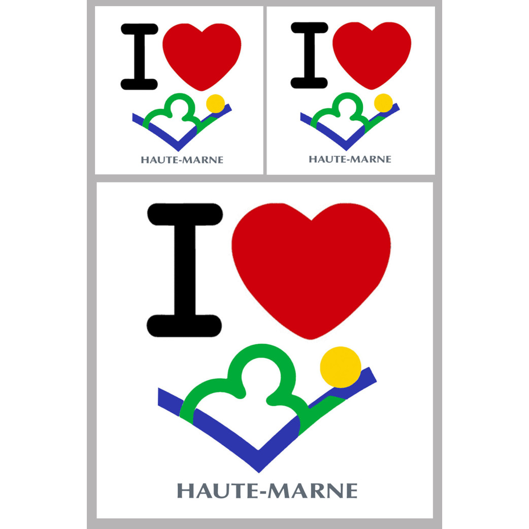 la Haute-Marne (1fois 10cm / 2 fois 5cm) - Sticker/autocollant