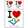 la Haute-Marne (1fois 10cm / 2 fois 5cm) - Sticker/autocollant