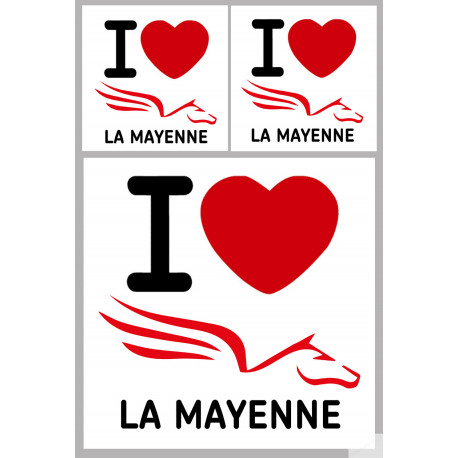 Département 53 la Mayenne (1fois 10cm / 2 fois 5cm) - Sticker/autocollant