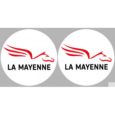 Département 53 la Mayenne (2 fois 10cm) - Sticker/autocollant