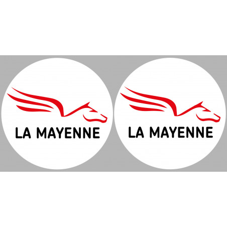 Département 53 la Mayenne (2 fois 10cm) - Sticker/autocollant