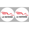 Département 53 la Mayenne (2 fois 10cm) - Sticker/autocollant
