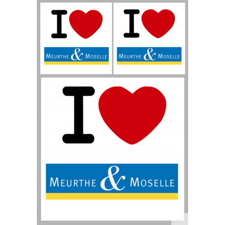 la Meurthe et Moselle (1fois 10cm / 2 fois 5cm) - Sticker/autocollant