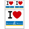 la Meurthe et Moselle (1fois 10cm / 2 fois 5cm) - Sticker/autocollant
