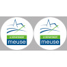 Département 55 la Meuse (2 fois 10cm) - Sticker/autocollant