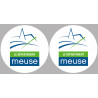 la Meuse (2fois 10cm) - Sticker/autocollant