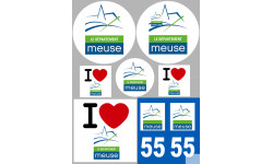 Meuse (8 autocollants variés) - Sticker/autocollant