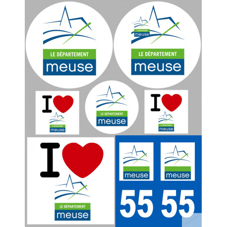 Meuse (8 autocollants variés) - Sticker/autocollant