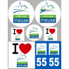 Meuse (8 autocollants variés) - Sticker/autocollant