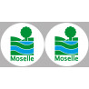 Département 57 la Moselle (2 fois 10cm) - Sticker/autocollant