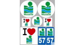 Moselle (8 autocollants variés) - Sticker/autocollant