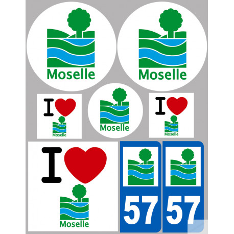 Moselle (8 autocollants variés) - Sticker/autocollant