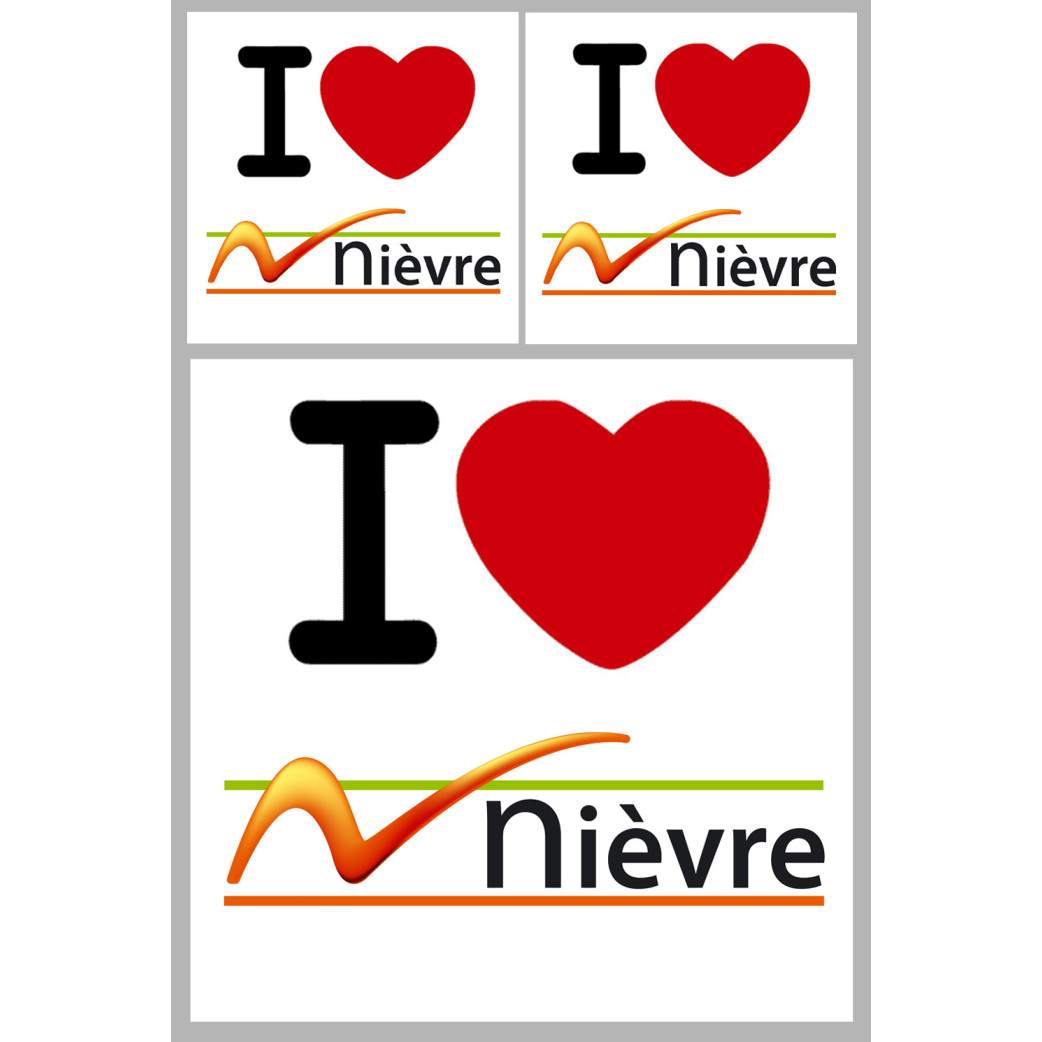 la Nièvre (1fois 10cm / 2 fois 5cm) - Sticker/autocollant