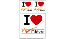 la Nièvre (1fois 10cm / 2 fois 5cm) - Sticker/autocollant