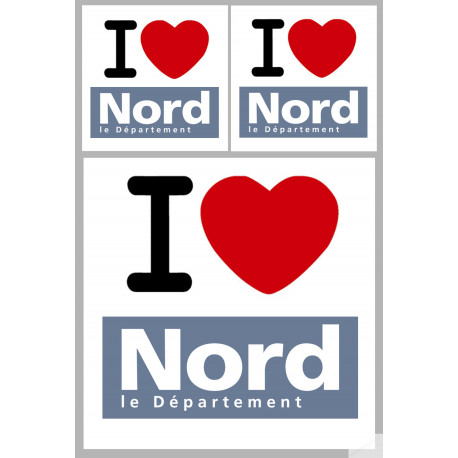 Département 59 le Nord (1fois 10cm / 2 fois 5cm) - Sticker/autocollant