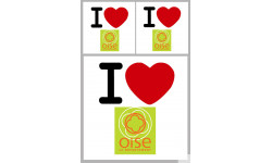 Département 60 l'Oise (1fois 10cm / 2 fois 5cm) - Sticker/autocollant