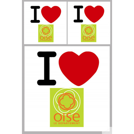 Département 60 l'Oise (1fois 10cm / 2 fois 5cm) - Sticker/autocollant