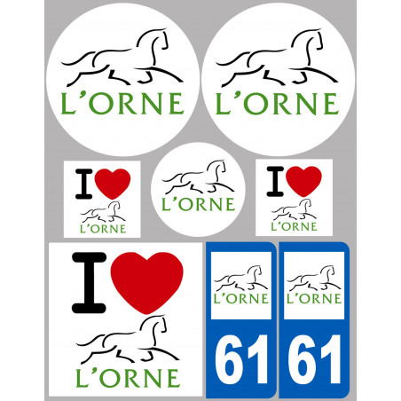 Orne (8 autocollants variés) - Sticker/autocollant