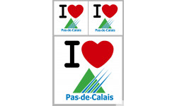 Département 62 le Pas-de-Calais (1fois 10cm / 2 fois 5cm) - Sticker/autocollant