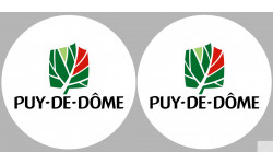 Département 63 le Puy-de-Dôme (2 fois 10cm) - Sticker/autocollant