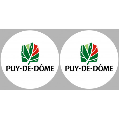 Département 63 le Puy-de-Dôme (2 fois 10cm) - Sticker/autocollant