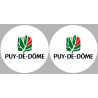 Département 63 le Puy-de-Dôme (2 fois 10cm) - Sticker/autocollant