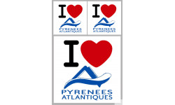 les Pyrénées Atlantique (1fois 10cm / 2 fois 5cm) - Sticker/autocollant