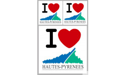les Hautes-Pyrénées (1fois 10cm / 2 fois 5cm) - Sticker/autocollant