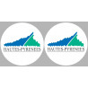les Hautes-Pyrénées (2fois 10cm) - Sticker/autocollant