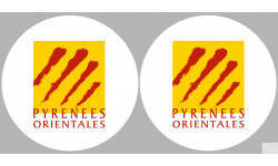 les Pyrénées Orientales (2fois 10cm) - Sticker/autocollant