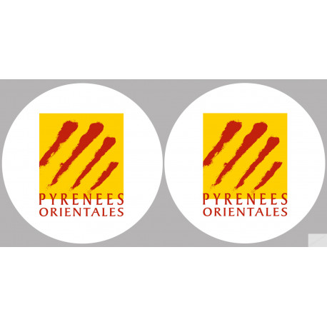 les Pyrénées Orientales (2fois 10cm) - Sticker/autocollant