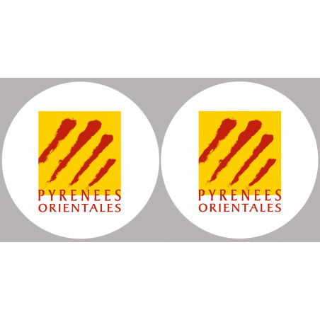 Département 66 les Pyrénées Orientales (2 fois 10cm) - Sticker/autocollant