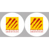 Département 66 les Pyrénées Orientales (2 fois 10cm) - Sticker/autocollant