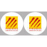 les Pyrénées Orientales (2fois 10cm) - Sticker/autocollant