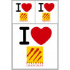 Département 66 les Pyrénées Orientales (1fois 10cm 2fois 5cm) - Sticker/autocollant