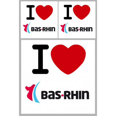 Département 67 le Bas-Rhin (1fois 10cm 2fois 5cm) - Sticker/autocollant