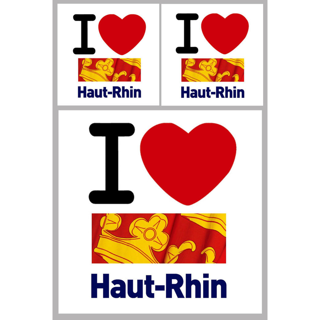 le Haut-Rhin (1fois 10cm 2fois 5cm) - Sticker/autocollant